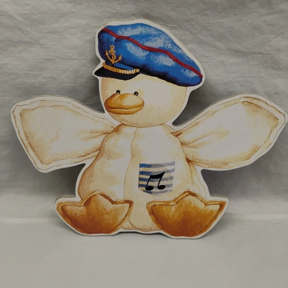 Vintage Y2K‎ Blue Jean Teddy Bear Nursery Baby Wall Plaques Decor